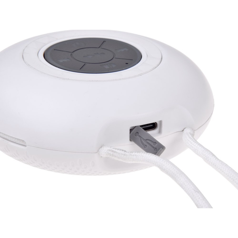 JOKO Prenosný Reproduktor Bluetooth s RGB Led svetlom, Handsfree, USB nabíjačka, biely