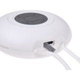 JOKO Prenosný Reproduktor Bluetooth s RGB Led svetlom, Handsfree, USB nabíjačka, biely