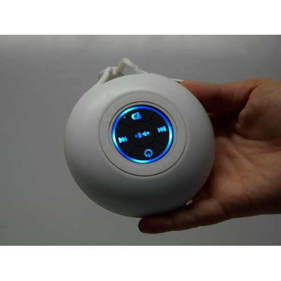 JOKO Prenosný Reproduktor Bluetooth s RGB Led svetlom, Handsfree, USB nabíjačka, biely
