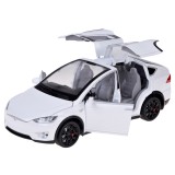 JOKO RC Auto Tesla X s Dymom, Led svetlo, na diaľkové ovládanie, otváracie dvere, biele