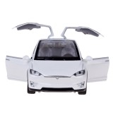 JOKO RC Auto Tesla X s Dymom, Led svetlo, na diaľkové ovládanie, otváracie dvere, biele