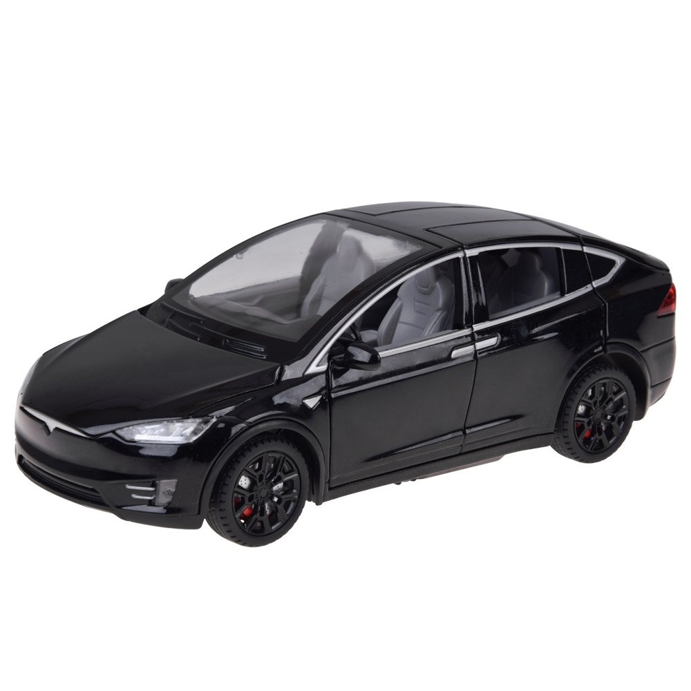 JOKO RC Auto Tesla X s Dymom, Led svetlo, na diaľkové ovládanie, otváracie dvere, čierne