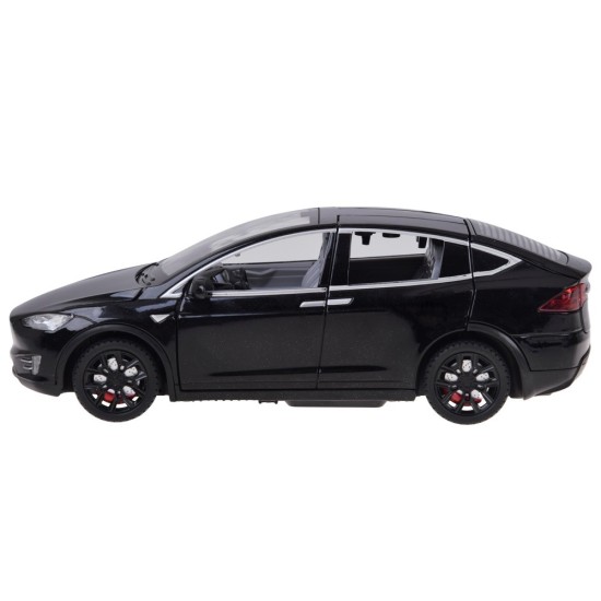 JOKO RC Auto Tesla X s Dymom, Led svetlo, na diaľkové ovládanie, otváracie dvere, čierne