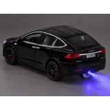 JOKO RC Auto Tesla X s Dymom, Led svetlo, na diaľkové ovládanie, otváracie dvere, čierne