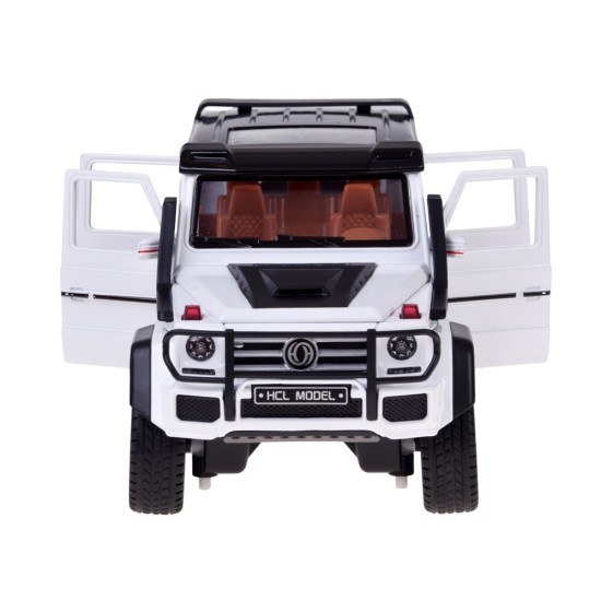 JOKO RC Kovové Auto Mercedes Brabus G800 G Class s Dymom na diaľkové ovládanie, Led svetlo, otváracie dvere, biele