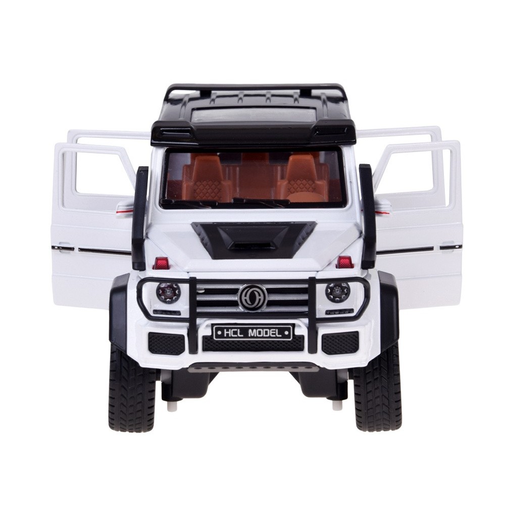 JOKO RC Kovové Auto Mercedes Brabus G800 G Class s Dymom na diaľkové ovládanie, Led svetlo, otváracie dvere, biele