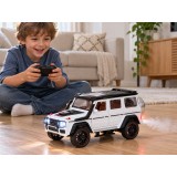 JOKO RC Kovové Auto Mercedes Brabus G800 G Class s Dymom na diaľkové ovládanie, Led svetlo, otváracie dvere, biele