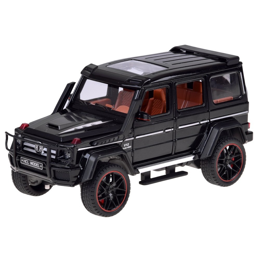 JOKO RC Kovové Auto Mercedes Brabus G800 G Class s Dymom na diaľkové ovládanie, Led svetlo, otváracie dvere, čierne