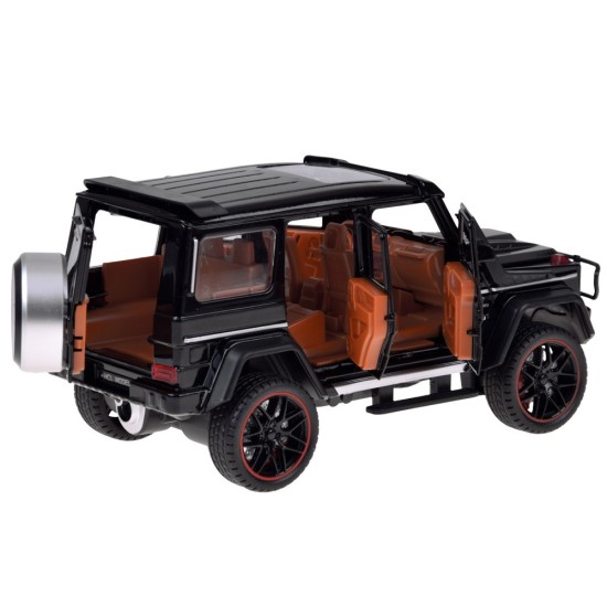 JOKO RC Kovové Auto Mercedes Brabus G800 G Class s Dymom na diaľkové ovládanie, Led svetlo, otváracie dvere, čierne