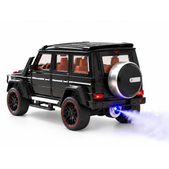 JOKO RC Kovové Auto Mercedes Brabus G800 G Class s Dymom na diaľkové ovládanie, Led svetlo, otváracie dvere, čierne