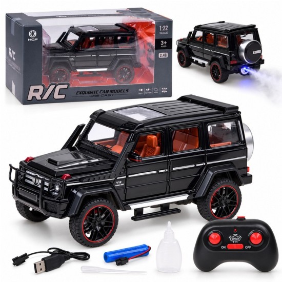 JOKO RC Kovové Auto Mercedes Brabus G800 G Class s Dymom na diaľkové ovládanie, Led svetlo, otváracie dvere, čierne