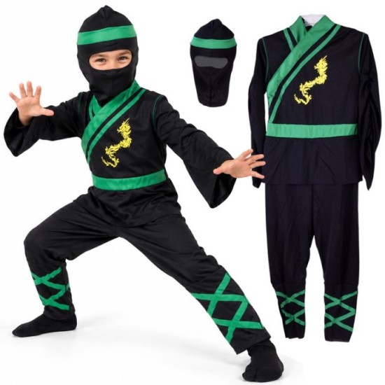 JOKO Detská Kostým Ninja, veľkosť M