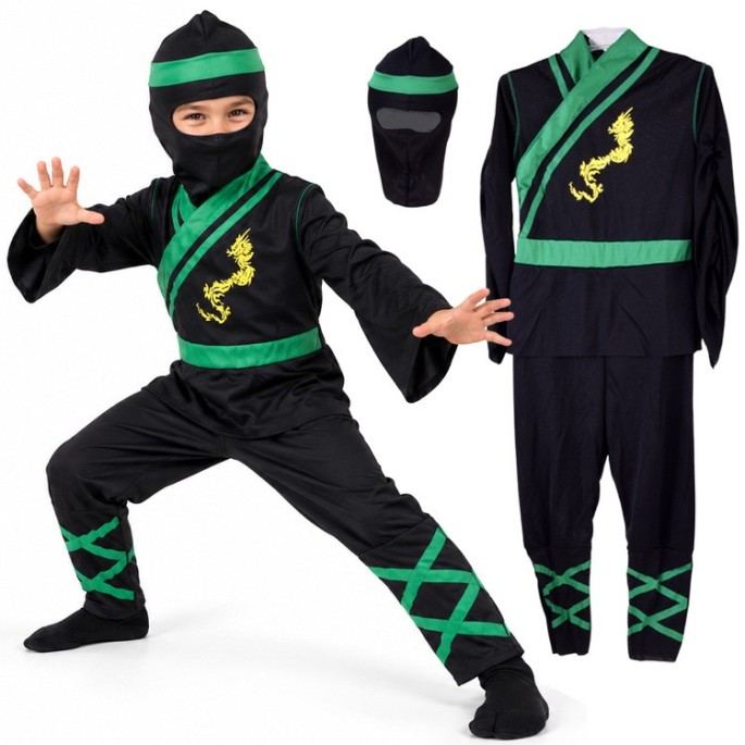 JOKO Detská Kostým Ninja, veľkosť M