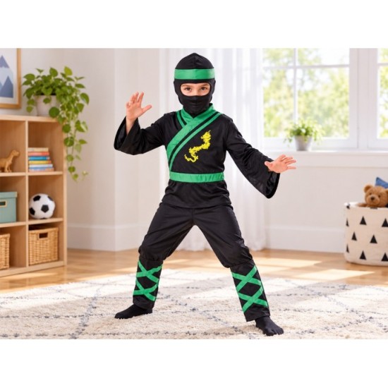 JOKO Detská Kostým Ninja, veľkosť M