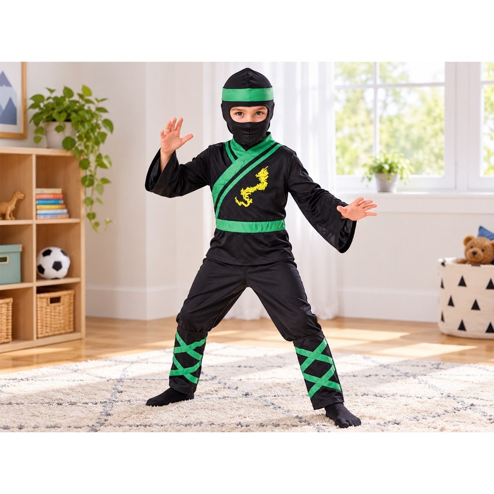 JOKO Detská Kostým Ninja, veľkosť M