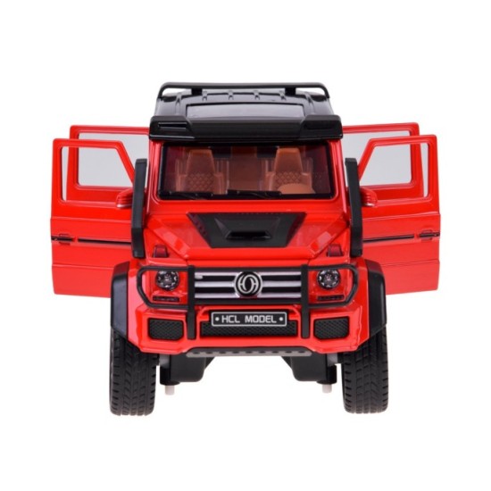 JOKO RC Kovové Auto Mercedes Brabus G800 G Class s Dymom na diaľkové ovládanie, Led svetlo, otváracie dvere, červené