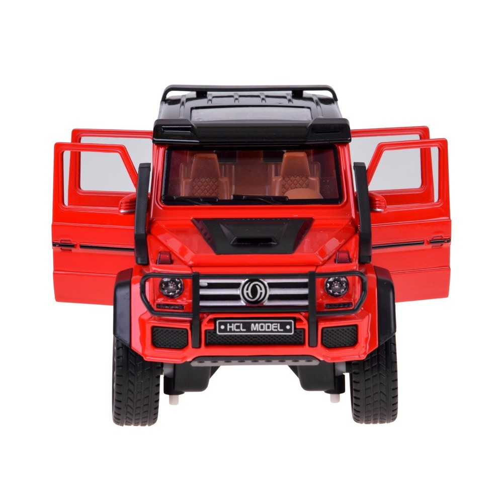 JOKO RC Kovové Auto Mercedes Brabus G800 G Class s Dymom na diaľkové ovládanie, Led svetlo, otváracie dvere, červené
