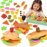 JOKO Drevená 3D sada Urob si Sám Hamburger, Sendvič 27ks