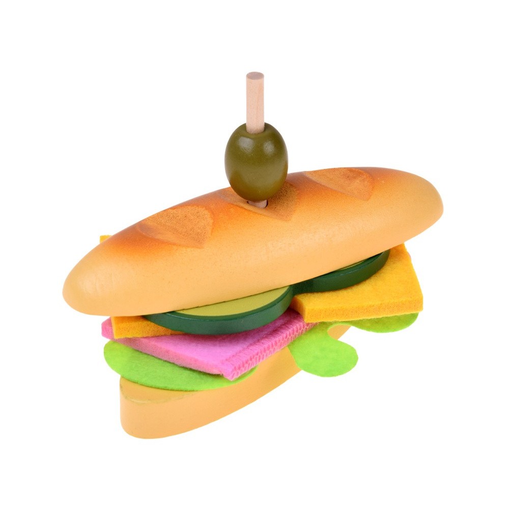 JOKO Drevená 3D sada Urob si Sám Hamburger, Sendvič 27ks