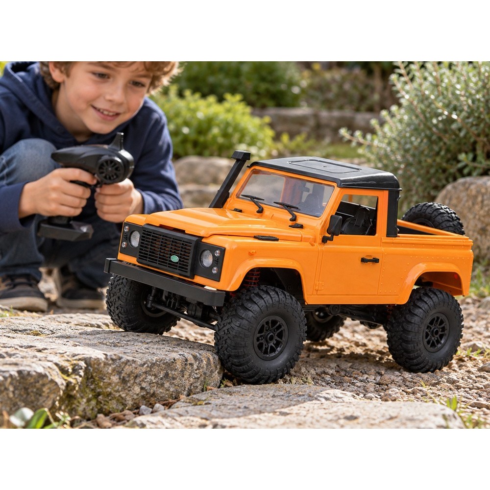 JOKO RC Auto LAND ROVER Defender 90 4x4 1:12, na diaľkové ovládanie, oranžové
