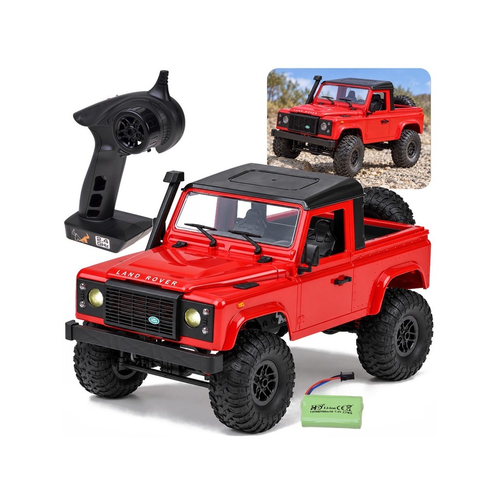 JOKO RC Auto LAND ROVER Defender 90 4x4 1:12, na diaľkové ovládanie, červené