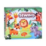 JOKO Výtvarná Kreatívna Sada Vyšívanie Safari, Urob si Sám Prívesok Lev, Slon, Žirafa, Tiger, Papagáj, Leňochod