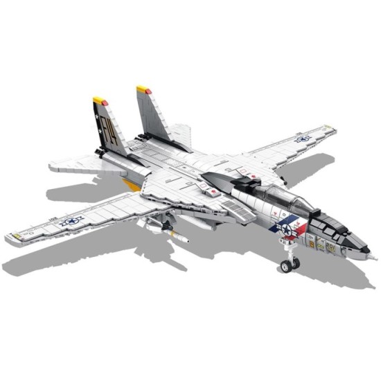 Reobrix Technická Stavebnica Stíhačka F-14 Tomcat 1443ks, Americká Nadzvuková Stíhačka