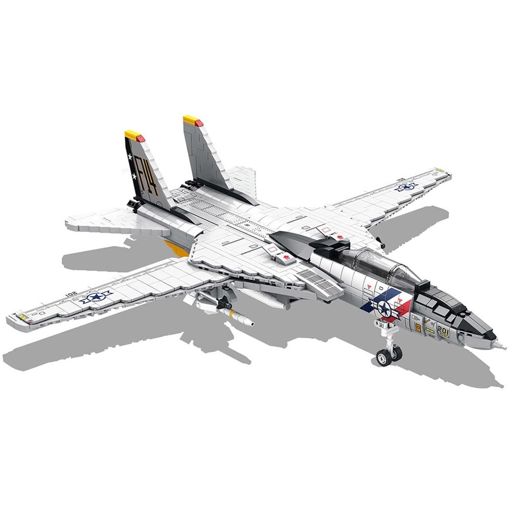 Reobrix Technická Stavebnica Stíhačka F-14 Tomcat 1443ks, Americká Nadzvuková Stíhačka