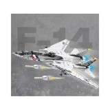 Reobrix Technická Stavebnica Stíhačka F-14 Tomcat 1443ks, Americká Nadzvuková Stíhačka