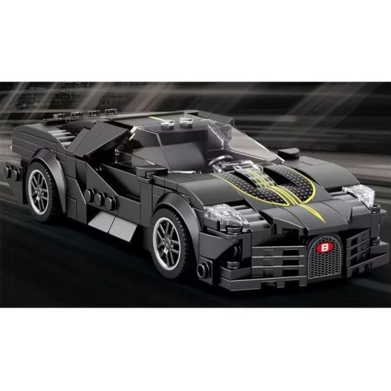 Reobrix Technická Stavebnica Auto Sports BLACK LUXURY hypercar 298ks