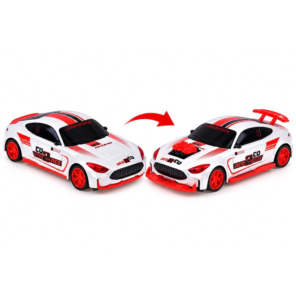 JOKO RC Auto s Transformáciou – zmena vzhľadu športovej karosérie, rýchlosť až 15 km/h, biele