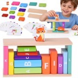 JOKO Drevená Balančná Puzzle Hra s Mačkou, kartičky