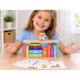 JOKO Drevená Balančná Puzzle Hra s Mačkou, kartičky