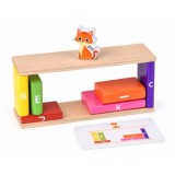JOKO Drevená Balančná Puzzle Hra s Mačkou, kartičky