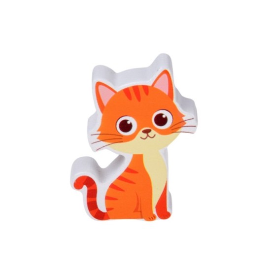 JOKO Drevená Balančná Puzzle Hra s Mačkou, kartičky