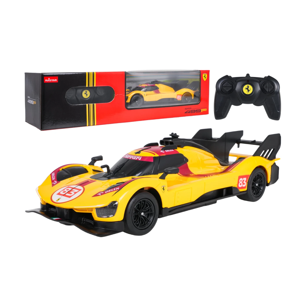 Rastar RC Auto Ferrari 499P 1:24 na diaľkové ovládanie, žlté
