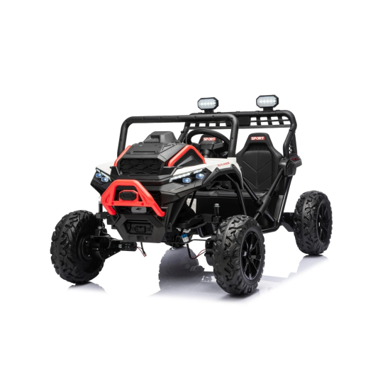 JOKO Elektrické autíčko Buggy Sport OUTLAND 4x200W, Dvojmiestne kožené sedadlo, Penové kolesá, Nosnosť 50kg, biele