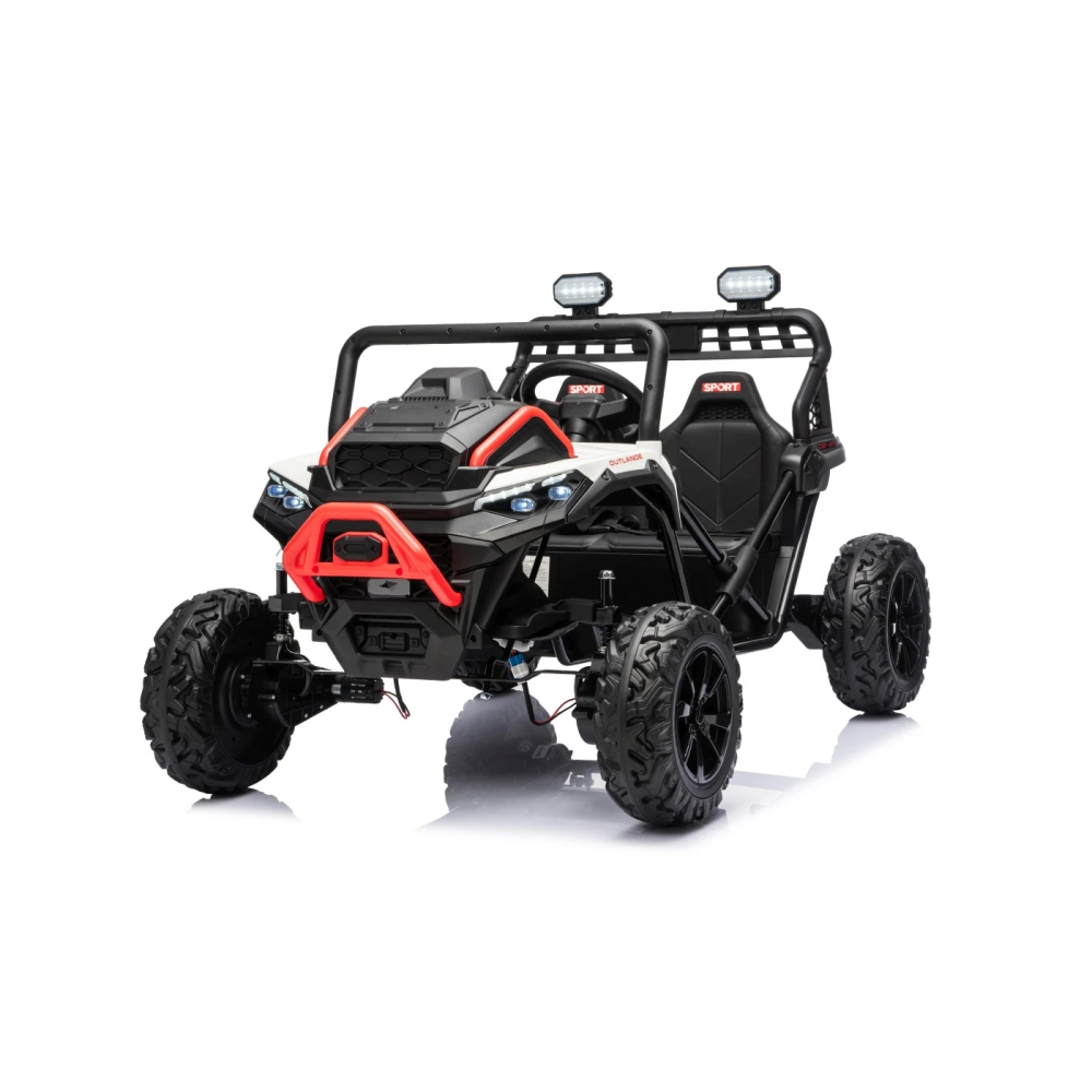 JOKO Elektrické autíčko Buggy Sport OUTLAND 4x200W, Dvojmiestne kožené sedadlo, Penové kolesá, Nosnosť 50kg, biele