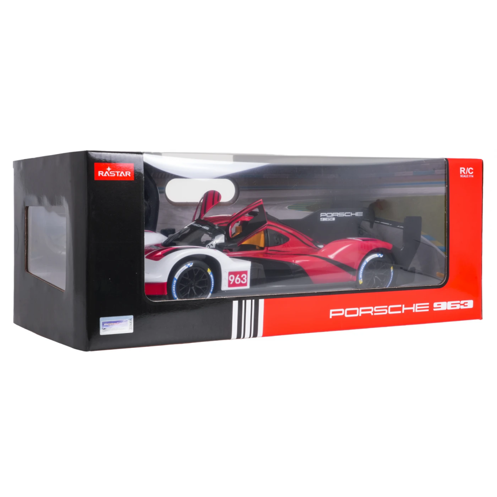 Rastar RC Auto Porsche 963 LMDh 1:14 na diaľkové ovládanie, bielo-červené