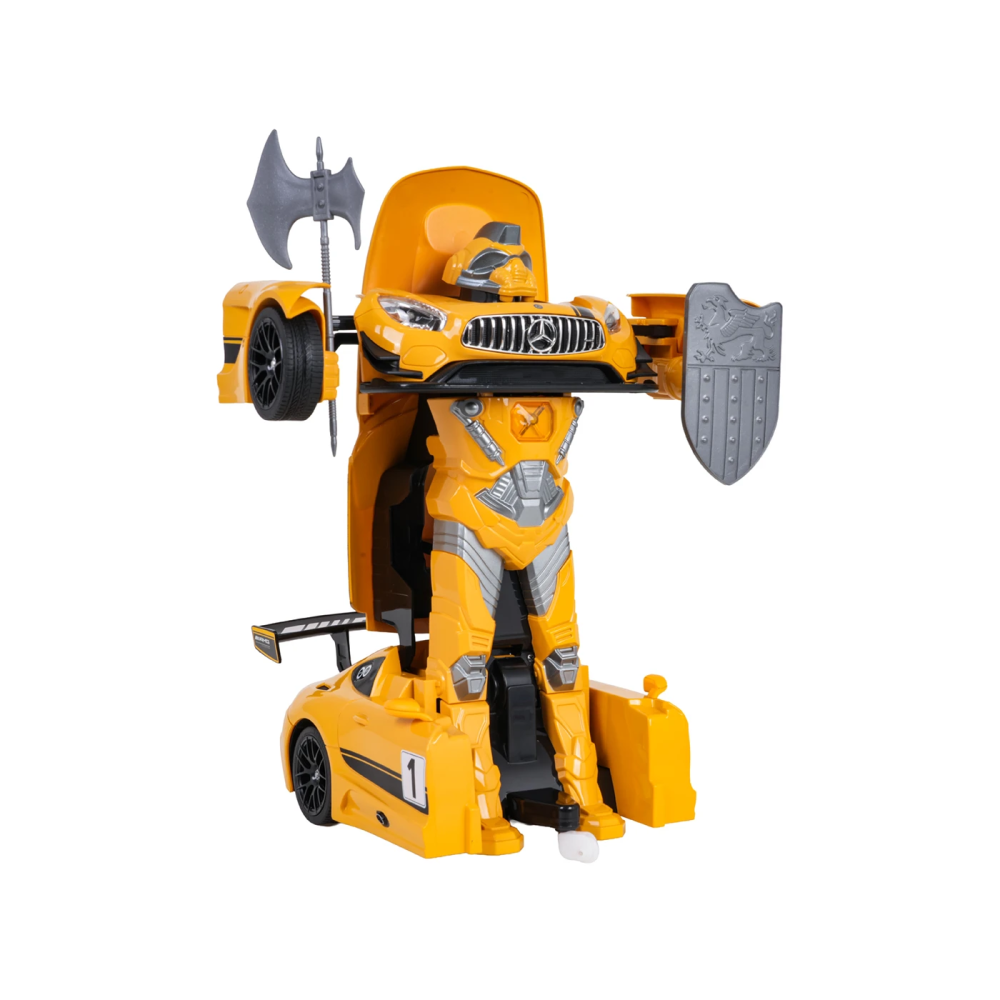 Rastar RC Autorobot Mercedes-AMG GT3 a Bumblebee Transformer Robot 2v1 na diaľkové ovládanie so svetlom a zvukom, žlté
