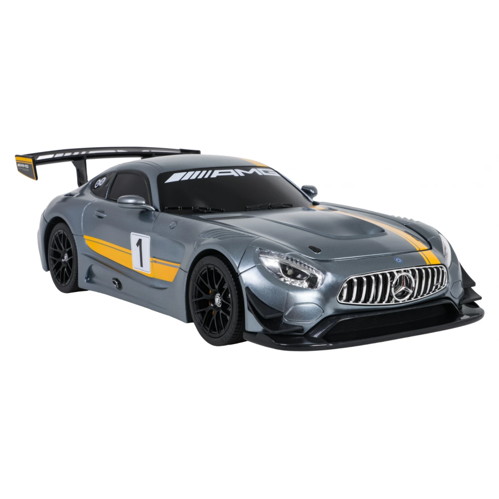 Rastar RC Autorobot Mercedes-AMG GT3 a Bumblebee Transformer Robot 2v1 na diaľkové ovládanie so svetlom a zvukom, sivé