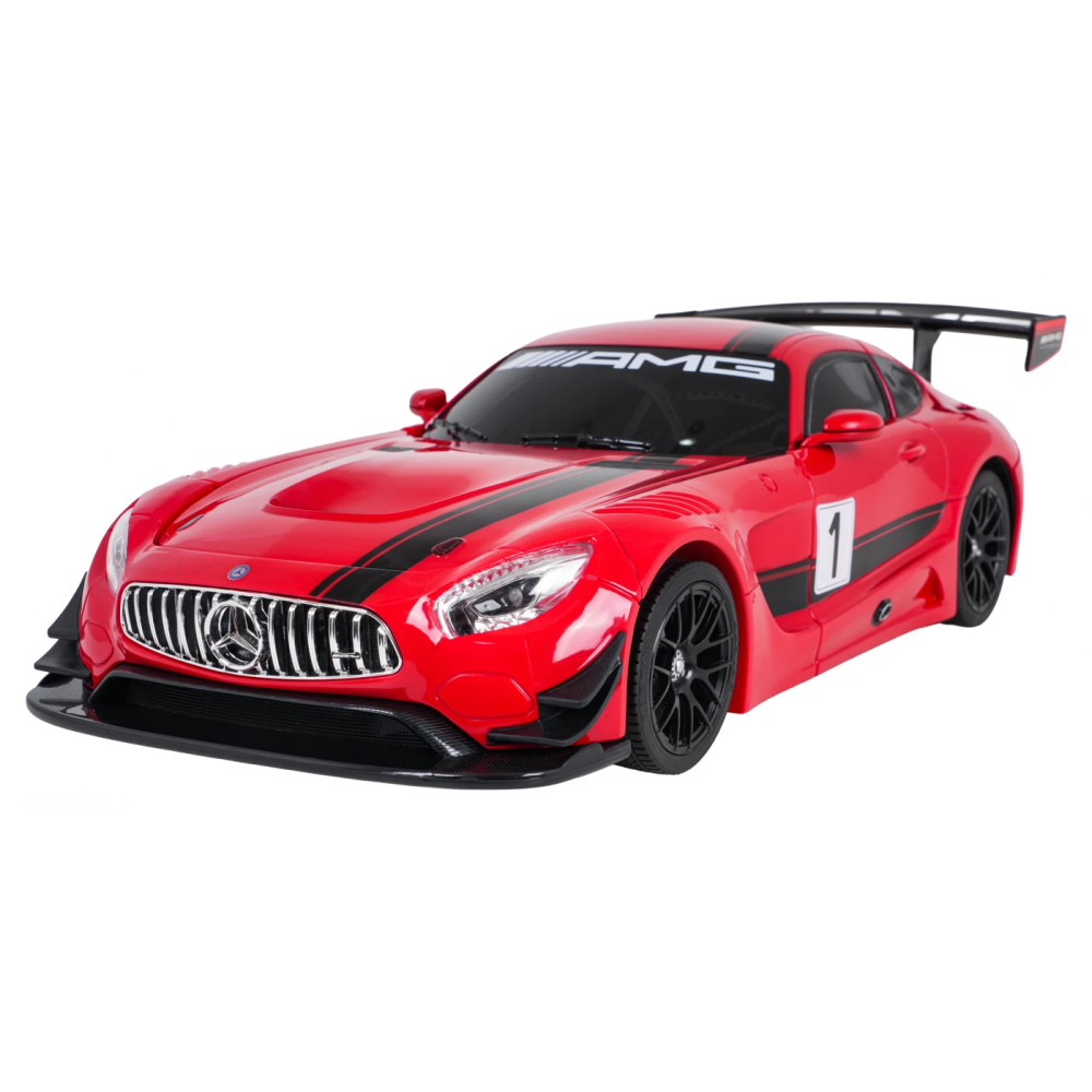 Rastar RC Autorobot Mercedes-AMG GT3 a Bumblebee Transformer Robot 2v1 na diaľkové ovládanie so svetlom a zvukom, červené