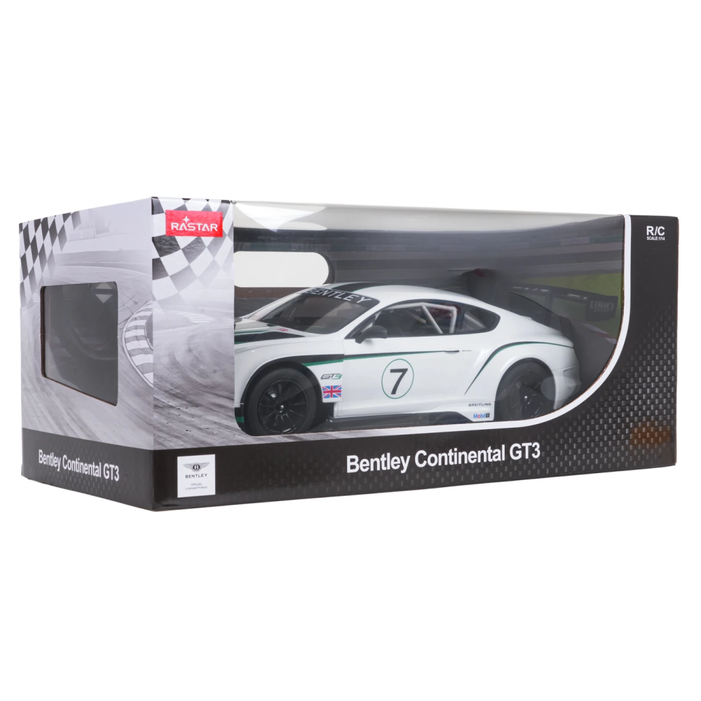 Rastar RC Auto Bentley Continental GT3 na diaľkové ovládanie, biele