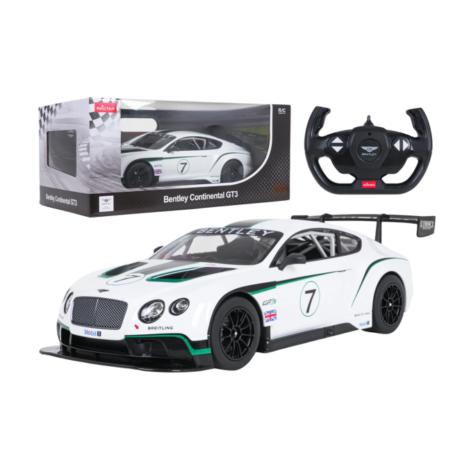Rastar RC Auto Bentley Continental GT3 na diaľkové ovládanie, biele