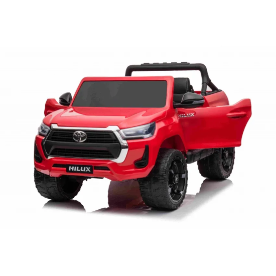 JOKO Elektrické autíčko TOYOTA Hillux 4x4, kožené sedadlo, penové kolesá, FM rádio, červené