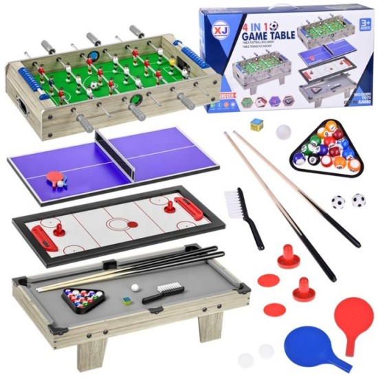 JOKO Multifunkčný Sôl 4v1, Stolný Futbal, Ping pong, Biliard, Air Hokej