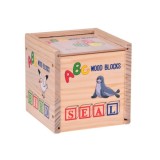JOKO Sada Drevené Kocky s Abecedou a číslami + drevená úložná krabica