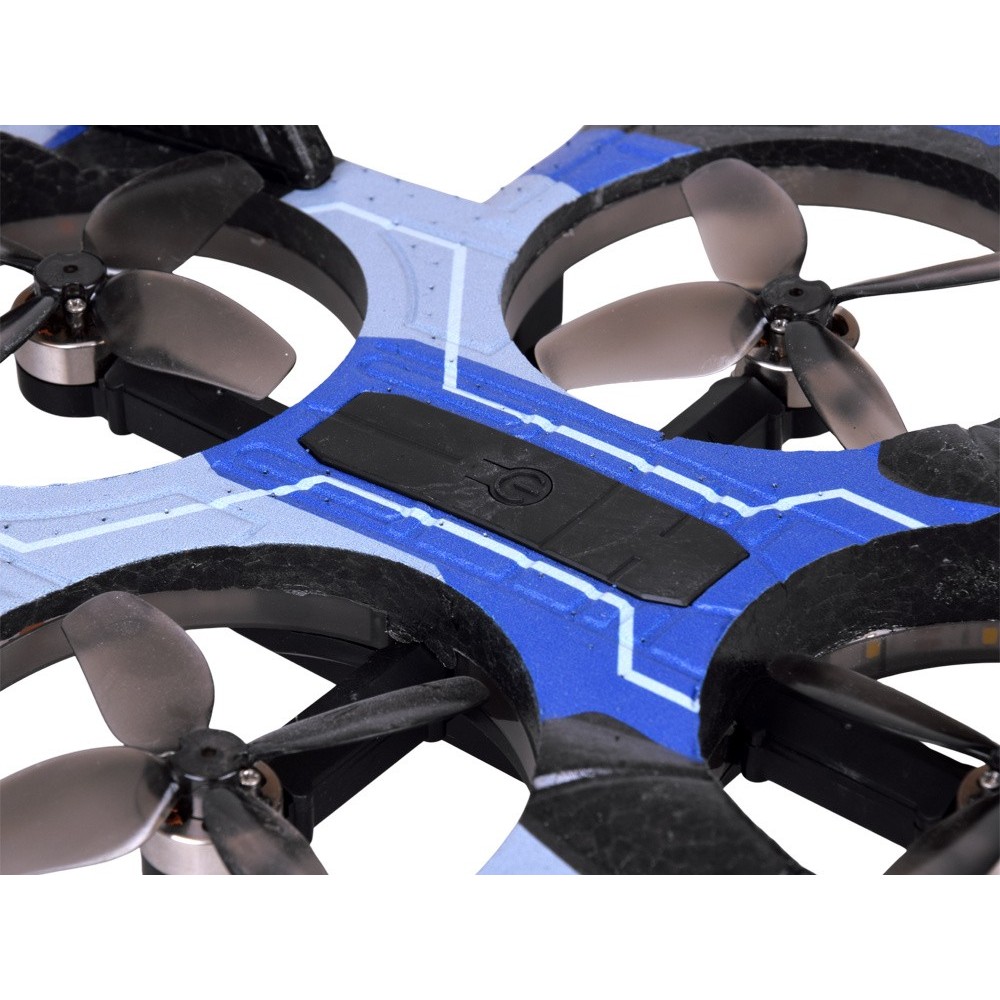 JOKO RC Dron Combat s Raketovým odpaľovačom, ovládanie rukavicou alebo diaľkovým ovládaním s Funkciou Streľby, modrý