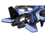 JOKO RC Dron Combat s Raketovým odpaľovačom, ovládanie rukavicou alebo diaľkovým ovládaním s Funkciou Streľby, modrý