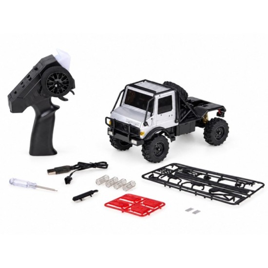 JOKO RC Terénne Auto U4000 MN-333 4x4 na diaľkové ovládanie, s LED svetlom, strieborné